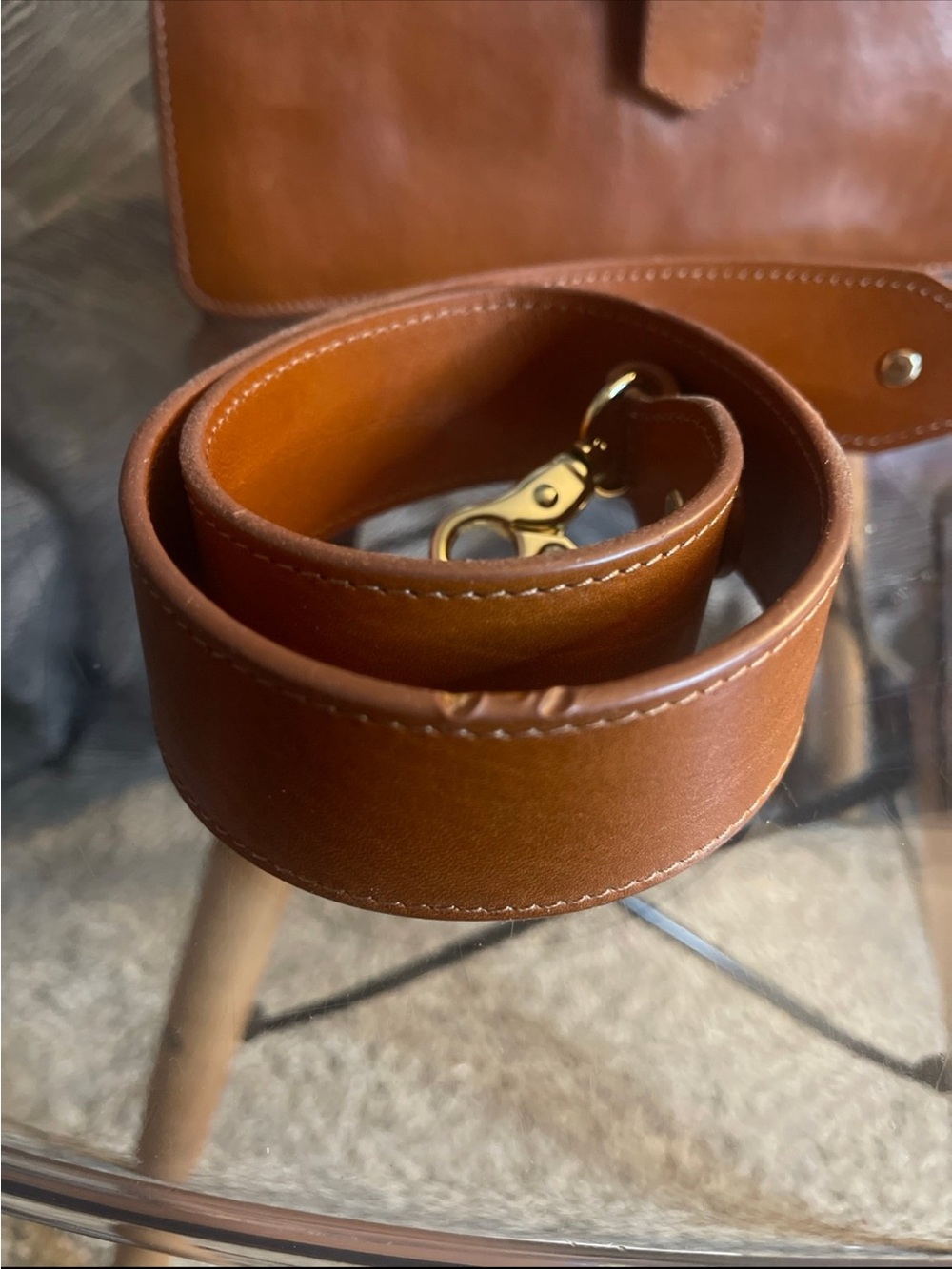 Brahmin Saddle Brown Leather Top-Handle Satchel - Picture 4 of 12